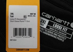 Carhartt Men’s Tall Loose Fit Short Sleeve Pocket T-Shirt EJ3 Black Size 3XL