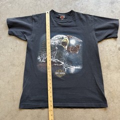 Vintage Harley Davidson Shirt Adult Large Biker Motorcycle Eagle Wolf Nature M