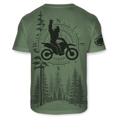 Bigfoot Dirt Biking T-Shirt – Funny Sasquatch Motocross T – No-Feel Print – F207