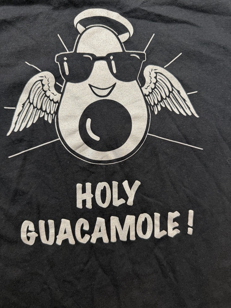 Georgia El Jinete Mexican Restaurant T-Shirt Adult Small Black Holy Guacamole