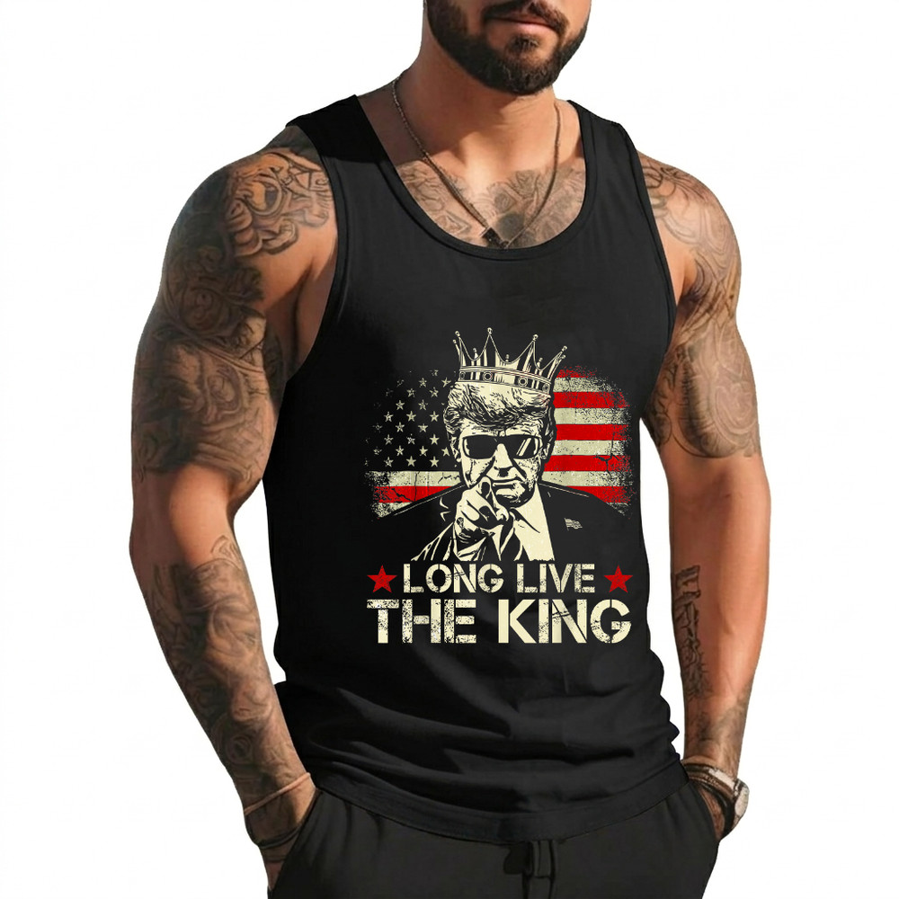 Vintage Trump Long Live The King American Patriotic Retro Tank Top