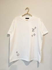 Louis Vuitton Embroidered Cotton Tee Shirt white sz XL