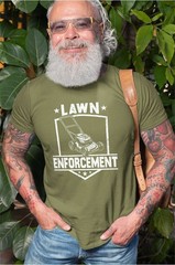 Father’s day Funny lawn enforcement Dad grandpa tee shirt law care tee