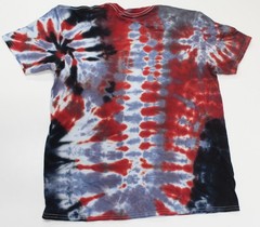 Tie Dye T-Shirt Adult L Red River Spine Gildan Softstyle Cotton Short Sleeve