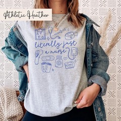 Literally Just Nurse Registered Comfort Tee RN Medical