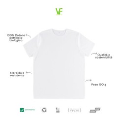 Men Women Unisex 100% Organic Cotton Combed White Black T-Shirt