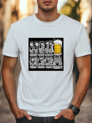Funny Friday Beer T-Shirt Weekend Party Humor Unisex Casual T-shirt