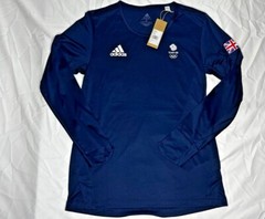 Adidas Training Shirt Team GB Olympic Jersey Gym White Blue XS S M L XL 2XL 3XL