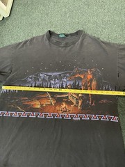VTG 1992 Habitat Devils Tower Wolf T-Shirt XL Single Stitch USA Distressed