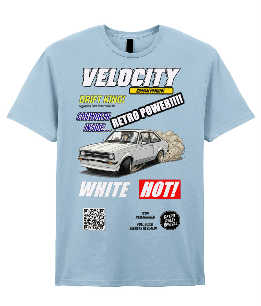 Classic Ford Escort RS Mk2 T-Shirt manga magazine style Holiday Gift s-4XL