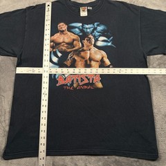 Vintage 20s Fruit of the Loom Batista The Animal Wrestling T-Shirt Mens XL Black