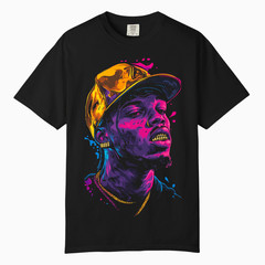 Urban Neon Street Art Graphic Tee, Comfort Colors T Shirt, Unisex Streetwear Tee