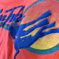 Vintage Sea Trek Royal Caribbean Tshirt Puffy Words Neon Orange One Size Fit All