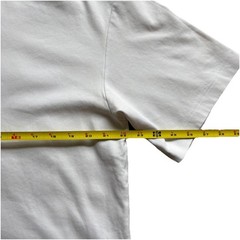 H&M Men’s Loose Fit Cropped White Solid Crew Neck Short Sleeve T-Shirt Size M