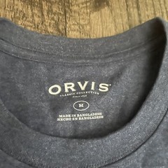 Orvis Classic Fit 1856 Fishing Graphic Mountain T Shirt Blue Men’s Sz Medium