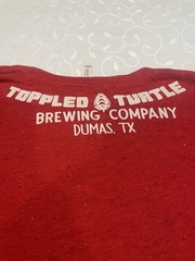 Toppled Turtle BREWING CO Dumas Texas Red T Shirt Large “207”