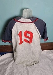 Vintage Baseball Jersey Badger Sport Made USA Size XL #19 Cardinals Sluggerbird