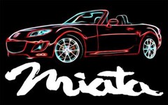 2009-14 Mazda Miata Sports Car Neon Design Tshirt NEW FREE SHIP