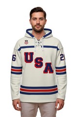 USA Hockey Shield 2026 Replica Jersey Vintage White Lace Hoodie