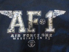 Air Force One T-Shirt Gilden Mens XL Military Navy Blue AF1 Jet Patriotic USA