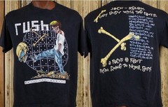 Rush Roll The Bones Pushead Concert black short sleeve tee QT7468