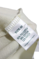 Goodlife Mens Basic V-Neck Ivory T-Shirt Short Sleeve Size M