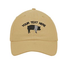 Your Text Here Custom Hampshire Pig Custom Embroidered SOFT Unstructured Hat Cap