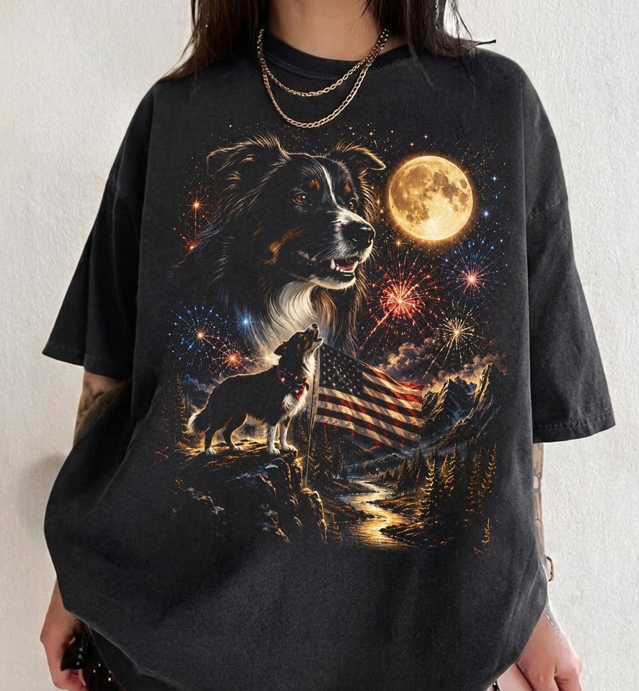 Custom Dog Photo Shirt Personalized Howling Moon Pet Lover Gift Tee