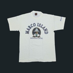 Vintage Panama Jack Mens T Shirt Marco Island Monocle 90s Single Stitch Large