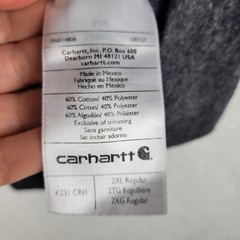 Carhartt T-Shirt Men’s 2XL Long Sleeve Graphic Logo Carbon Heather K231 CRH