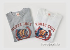 NON STOCK US Retro Heavy Cotton T-Shirt Painted Chieftain/Horse Shoe Basic Tee