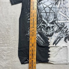 Slayer Skull Split Small Tee Tie Dye Thrash Metal Band Black White Shirt Rock T
