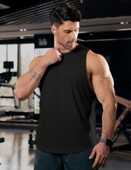 Tank Tops Men Bodybuilding Gym Shirts Cotton Lightweight Sleeveless Athletic …
