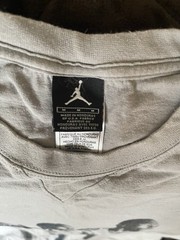 Vintage Air Jordan Cement 4 MJ Signature Graphic Grey Shirt Size medium
