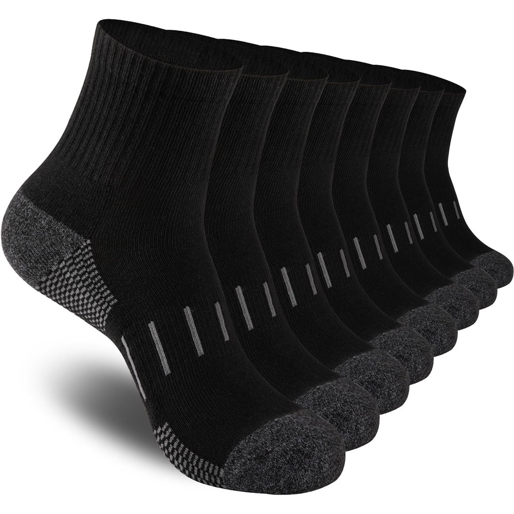 Men’s Ankle Athletic Socks Quarter Cushion Moisture Wicking Running Sports Wo…