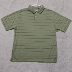 VTG Pierre Cardin Polo Shirt Men’s XL Striped Green Retro Embroidered Logo