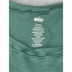 REI Co-op Mens Merino Wool Long Sleeve Base Layer Top Green Large 23099-S25