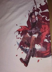 New RWBY Ruby Rose T-Shirt rooster teeth Loot Crate Exclusive size Large white