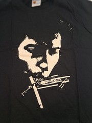 Bay Island Sportswear Men’s L Black Bob Dylan Harmonica Graphic T-Shirt Tee