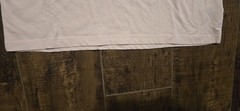 Aéropostale women’s XL Beige Pink Logo Patchwork Crew Neck Short Sleeve T-Shirt