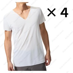 [4PCS SAME COLOR] UNIQLO AIRISM Deodorant Mesh V-Neck T XS-4XL Men 474252 NWT