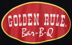 GOLDEN RULE BAR-B-Q BBQ BARBECUE BIRMINGHAM AL T SHIRT TEE BLACK SIZE XL