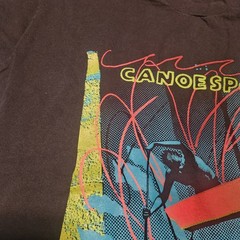 Vintage Fruit Of The Loom Canoe Sport Black XL Shirt Ann Arbor Made In USA
