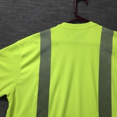 Carhartt Shirt Mens LT Yellow Hi Vis Reflective Pocket Safety Workwear Tee