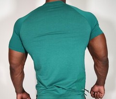 ADULT GREEN ATHLETIC SHIRT WITH BACK ZIP POCKET SHIRT ADULT S 34-36