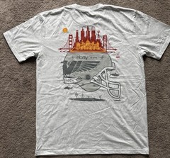 eBay Live Super Bowl LX San Francisco Gray Logo T-Shirt Adult Large – New