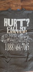 MARKET Gray Smiley “HURT? CALL MY LAWYER!” Graphic Crew Neck T-Shirt XXL