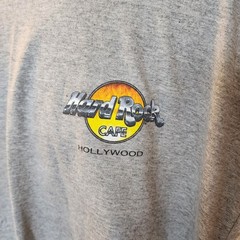 Hard Rock Cafe Hollywood T-Shirt XXL 2000 Evolution of Rock Gray Vintage Y2K