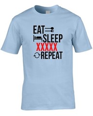 Gardener T-Shirt Eat Sleep Repeat Gift Idea Present Mens Gardening Allotment