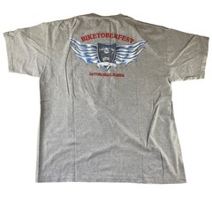 Biketoberfest Daytona Beach 2002 T-Shirt XL Grey Halloween Biker Wild Side XL